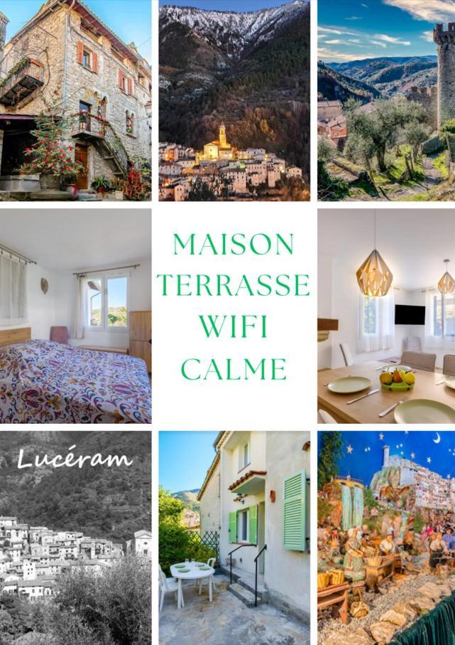 La Tiniera A Luceram - Maison Renovee 2023- Terrasse - Wifi - Village Des Creches Lucéram Exterior foto