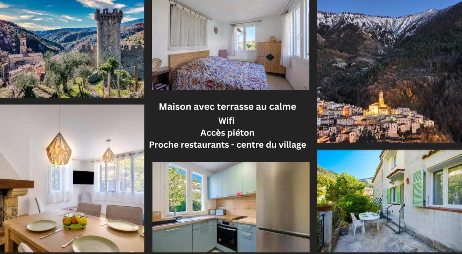 La Tiniera A Luceram - Maison Renovee 2023- Terrasse - Wifi - Village Des Creches Lucéram Exterior foto